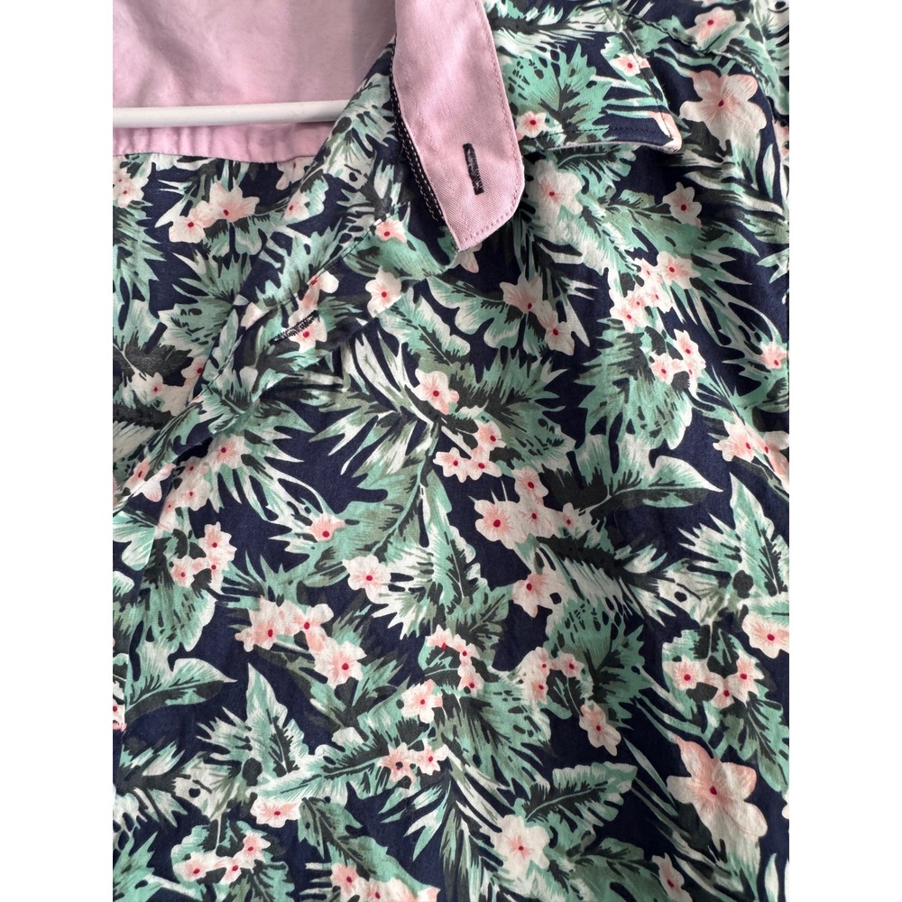 7 Diamonds Tropical Vacation Floral Button Mens XL Short Sleeve Travel Beach - Picture 4 of 4